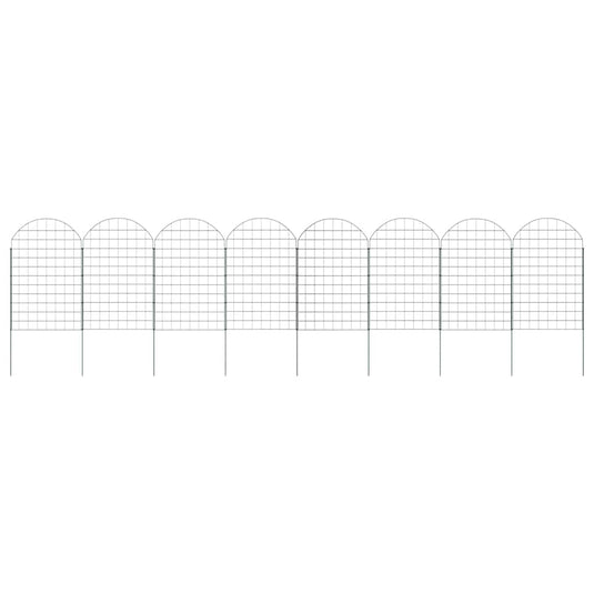 Vidaxl vijverhekken set 8 pcs groen 50 x 80 cm staal