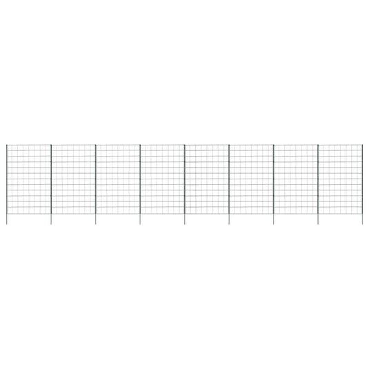 Vidaxl vijverhekken set 8 pcs groen 50 x 80 cm staal