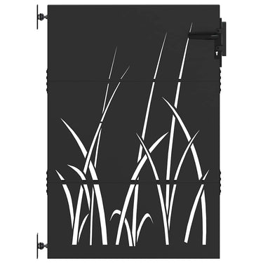 Vidaxl tuinpoort met slot zwart 85 x 125 cm poedergecoat staal