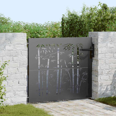 Vidaxl tuinpoort met slot zwart 85 x 175 cm poedergecoat staal