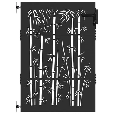 Vidaxl tuinpoort met slot zwart 85 x 150 cm poedergecoat staal