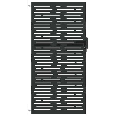 Vidaxl tuinpoort met slot zwart 85 x 175 cm poedergecoat staal