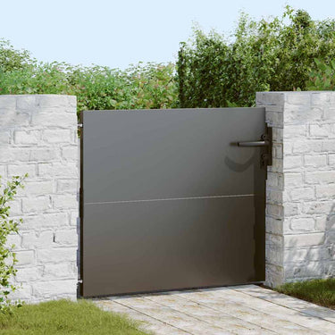 Vidaxl tuinpoort met slot zwart 85 x 100 cm poedergecoat staal