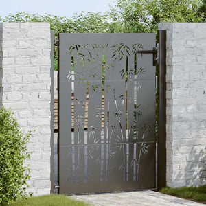 Vidaxl tuinpoort met slot zwart 110 x 155 cm gepoedercoat staal