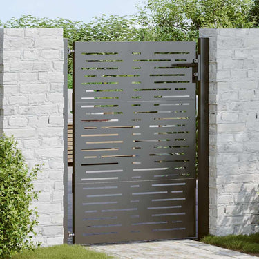 Vidaxl tuinpoort met slot zwart 110 x 155 cm gepoedercoat staal