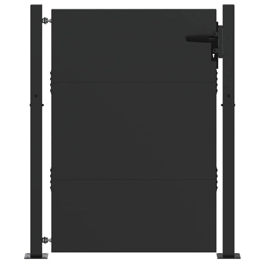 Vidaxl tuinpoort met slot zwart 105 x 130 cm gepoedercoat staal