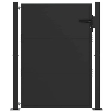 Vidaxl tuinpoort met slot zwart 110 x 130 cm gepoedercoat staal