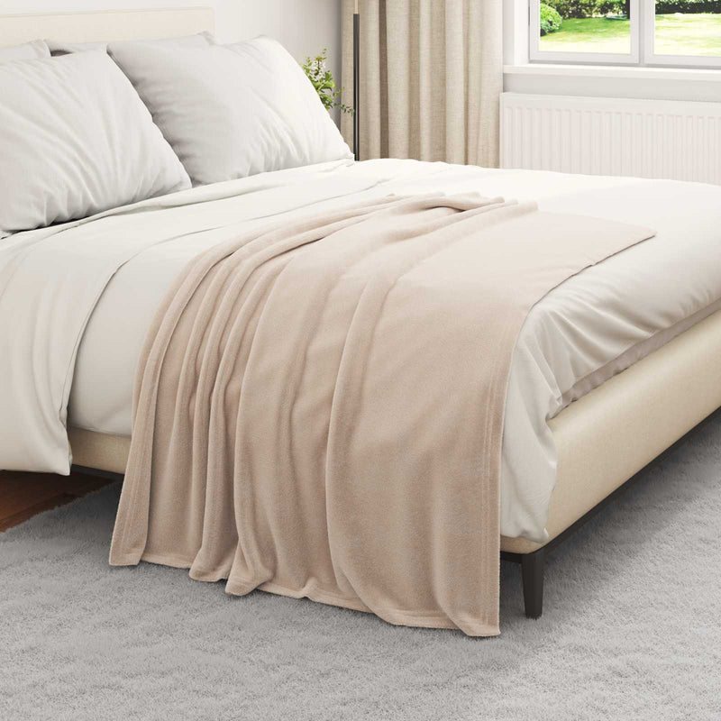 ギャラリービューアに画像をロードする, Vidaxl gooi deken beige 130 x 150 cm fleece
