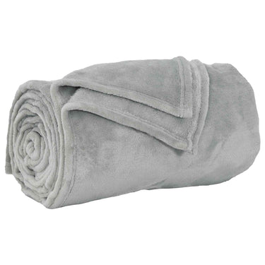 Vidaxl gooi deken grijs 240 x 270 cm fleece