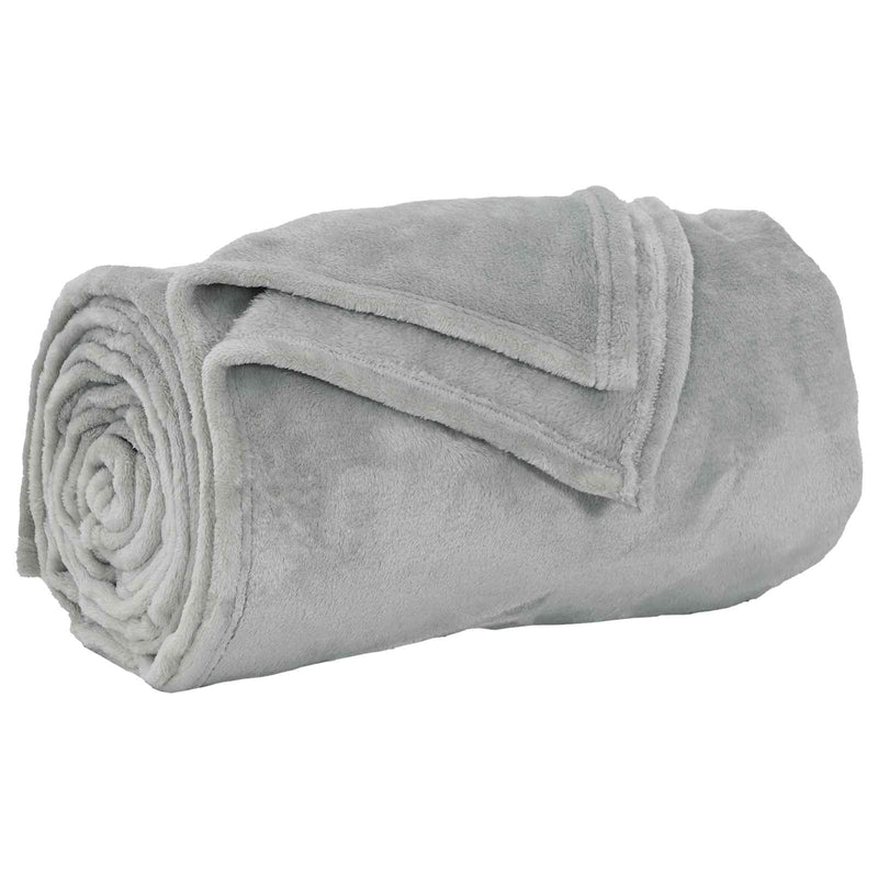 Chargez l'image dans la visionneuse de la galerie, Vidaxl gooi deken grijs 240 x 270 cm fleece
