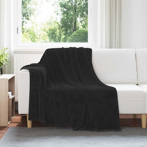 Vidaxl gooi deken zwart 150 x 200 cm fleece