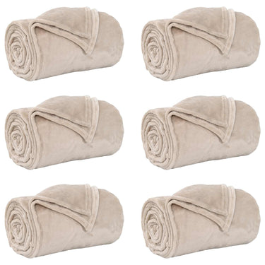 Vidaxl kleden 6 pcs beige 150 x 200 cm fleece