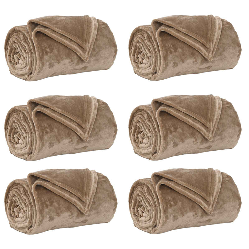 ギャラリービューアに画像をロードする, Vidaxl kleden 6 pcs kameel 150 x 200 cm fleece
