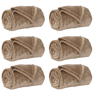 Vidaxl kleden 6 pcs kameel 240 x 270 cm fleece