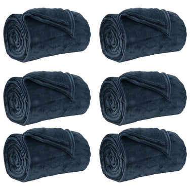Vidaxl kleden 6 pcs marineblauw 150 x 200 cm fleece