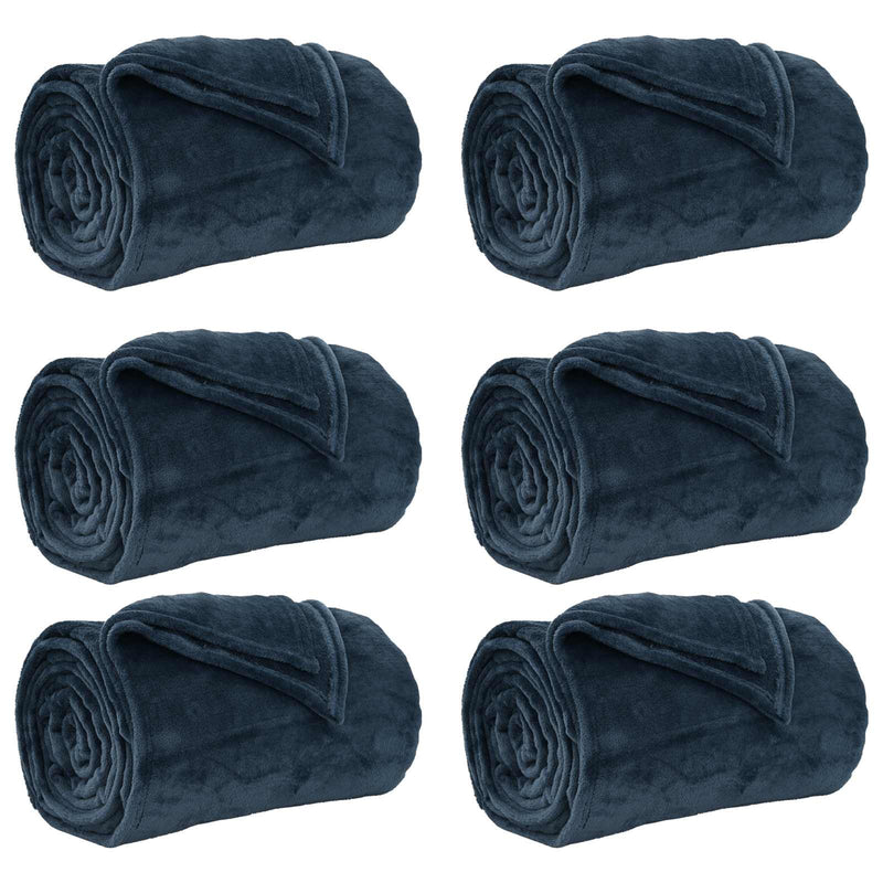 Afbeelding laden in galerijviewer, Vidaxl kleden 6 pcs marineblauw 150 x 200 cm fleece
