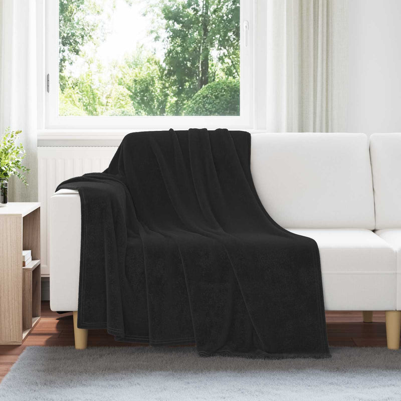 Afbeelding laden in galerijviewer, Vidaxl kleden 6 pcs zwart 150 x 200 cm fleece

