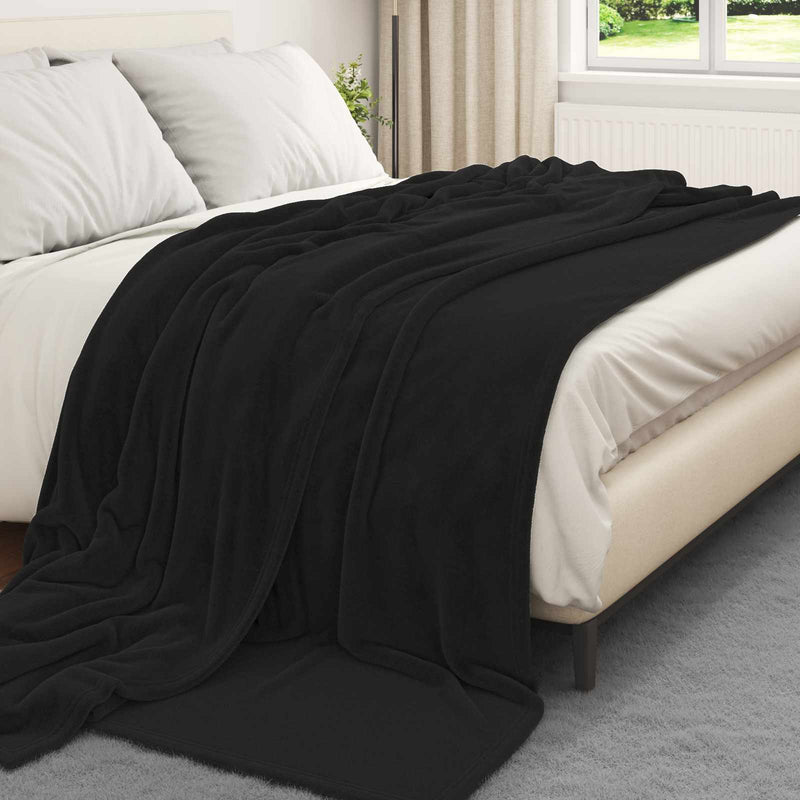 Afbeelding laden in galerijviewer, Vidaxl kleden 6 pcs zwart 220 x 240 cm fleece
