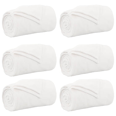Vidaxl kleden 6 pcs wit 150 x 200 cm fleece