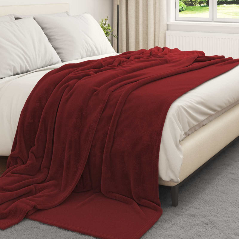 Afbeelding laden in galerijviewer, Vidaxl kleden 6 pcs bordeaux rood 240 x 270 cm fleece
