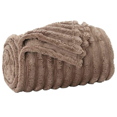 Vidaxl gooi deken kameel 240 x 220 cm fleece