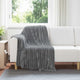 Vidaxl gooi deken donkergrijs 150 x 130 cm fleece