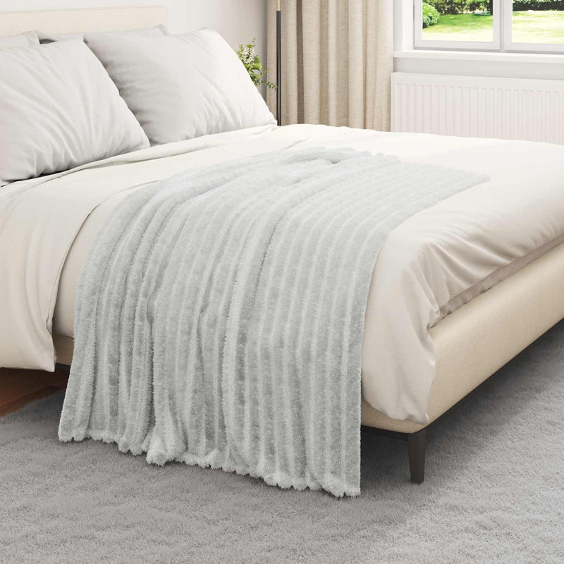 Chargez l'image dans la visionneuse de la galerie, Vidaxl gooi deken grijs 150 x 130 cm fleece
