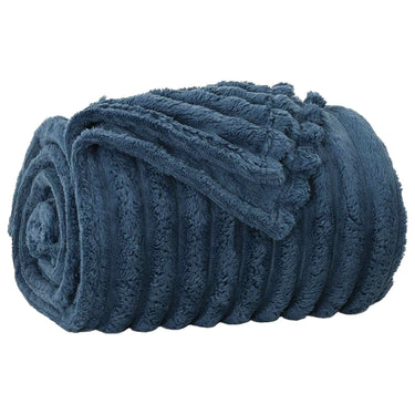 Vidaxl gooi deken marineblauw 240 x 220 cm fleece