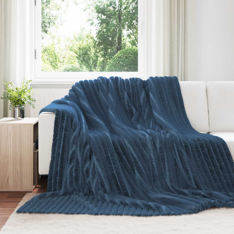 ギャラリービューアに画像をロードする, Vidaxl gooi deken marineblauw 270 x 240 cm fleece
