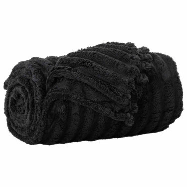 Vidaxl gooi deken zwart 240 x 220 cm fleece