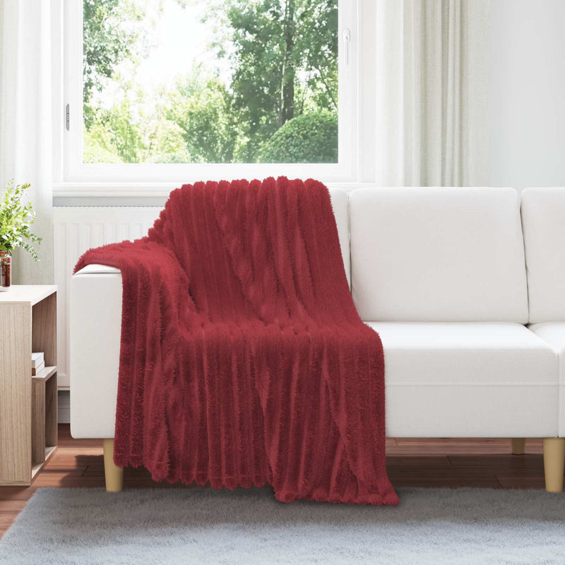 ギャラリービューアに画像をロードする, Vidaxl gooi deken bordeaux rood 150 x 130 cm fleece
