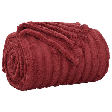Vidaxl gooi deken bordeaux rood 200 x 150 cm fleece