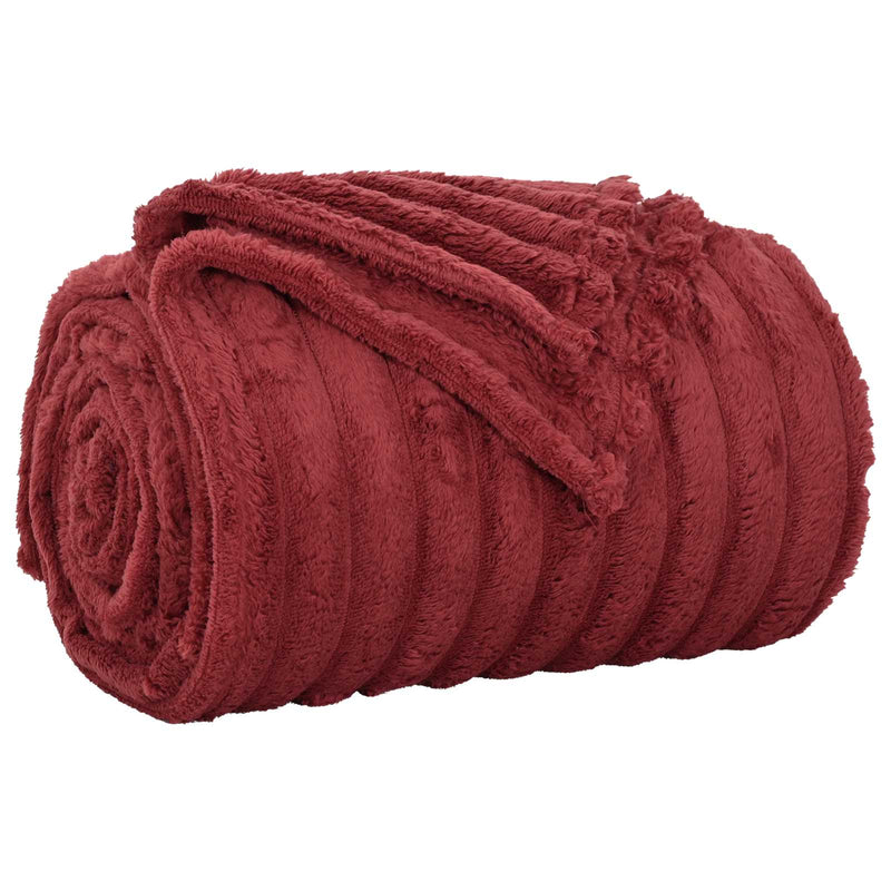 ギャラリービューアに画像をロードする, Vidaxl gooi deken bordeaux rood 240 x 220 cm fleece
