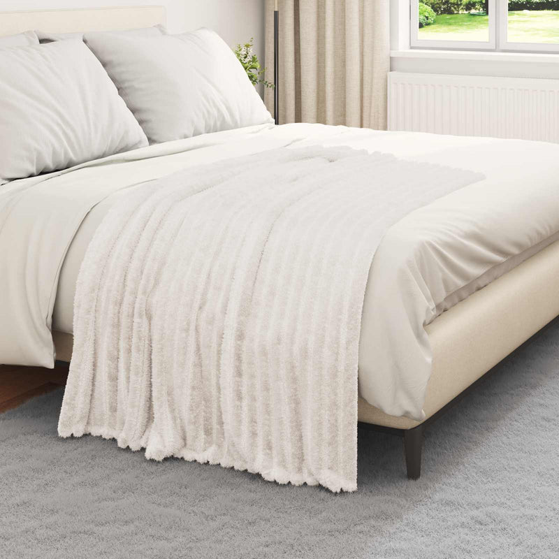 Afbeelding laden in galerijviewer, Vidaxl gooi deken crème 150 x 130 cm fleece
