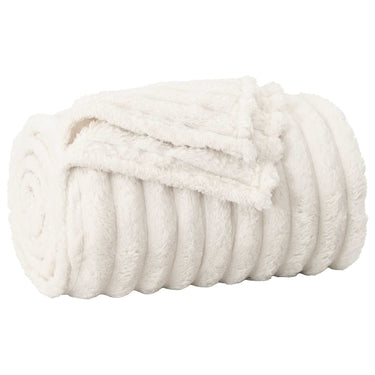 Vidaxl gooi deken crème 150 x 130 cm fleece