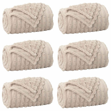 Vidaxl kleden 6 pcs beige 240 x 220 cm fleece