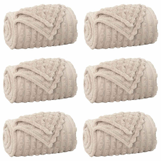 Vidaxl kleden 6 pcs beige 270 x 240 cm fleece