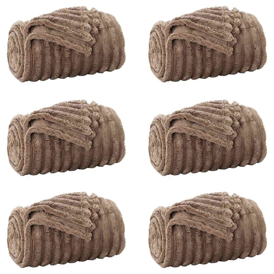 Vidaxl kleden 6 pcs kameel 150 x 130 cm fleece
