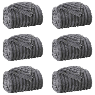Vidaxl kleden 6 pcs donkergrijs 240 x 220 cm fleece