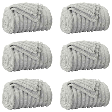 Vidaxl kleden 6 pcs grijs 150 x 130 cm fleece