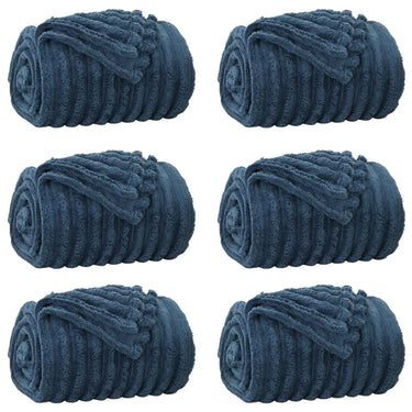 Vidaxl kleden 6 pcs marineblauw 240 x 220 cm fleece
