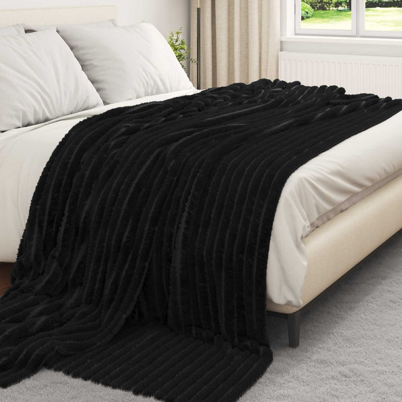 Chargez l'image dans la visionneuse de la galerie, Vidaxl kleden 6 pcs zwart 240 x 220 cm fleece
