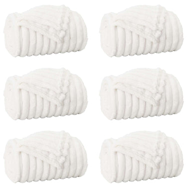 Vidaxl kleden 6 pcs wit 150 x 130 cm fleece