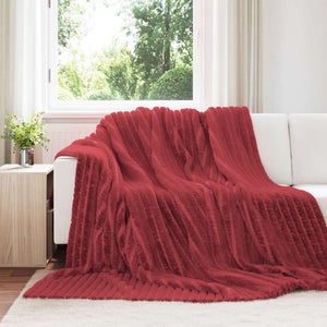Vidaxl kleden 6 pcs bordeaux rood 240 x 220 cm fleece