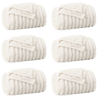 Vidaxl kleden 6 pcs crème 270 x 240 cm fleece
