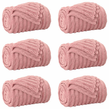 Vidaxl kleden 6 pcs roze 150 x 130 cm fleece