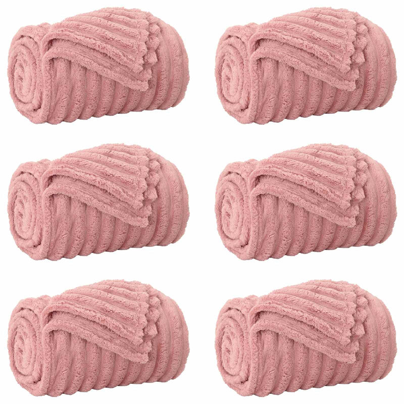 Afbeelding laden in galerijviewer, Vidaxl kleden 6 pcs roze 240 x 220 cm fleece
