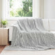 Vidaxl gooi deken grijs 240 x 220 cm fleece