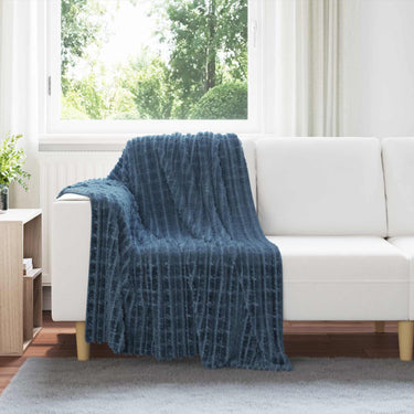 Vidaxl gooi deken marineblauw 150 x 130 cm fleece