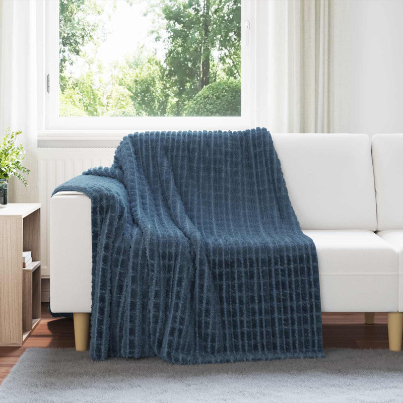 Chargez l'image dans la visionneuse de la galerie, Vidaxl gooi deken marineblauw 200 x 150 cm fleece

